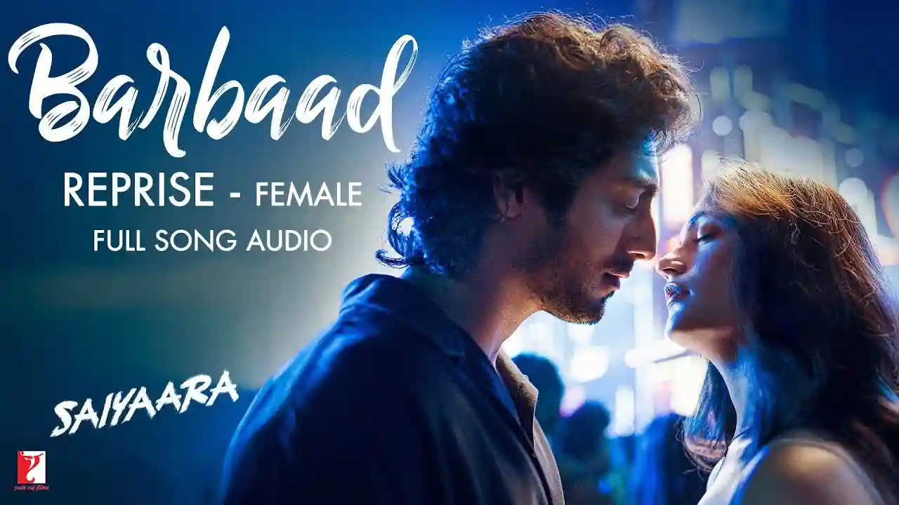 Barbaad Reprise - Female Song Poster from Saiyaara