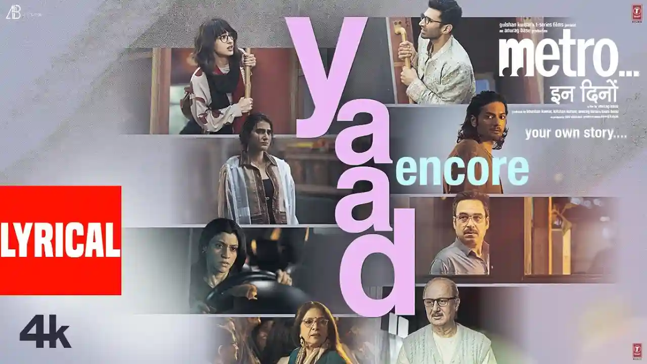 Yaad - Encore Song Poster from Metro In Dino