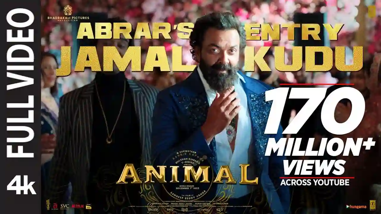 Abrar Entry - Jamal Jamaale Jamaaloo Jamal Kudu Song Poster from Animal