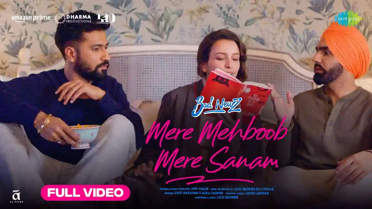 Mere Mehboob Mere Sanam Song Poster from Bad Newz