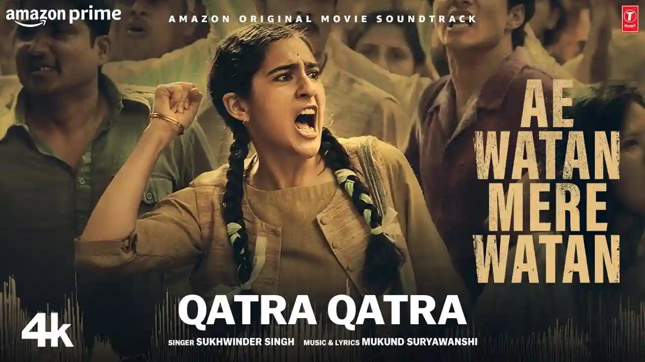Qatra Qatra Song Poster from Ae Watan Mere Watan