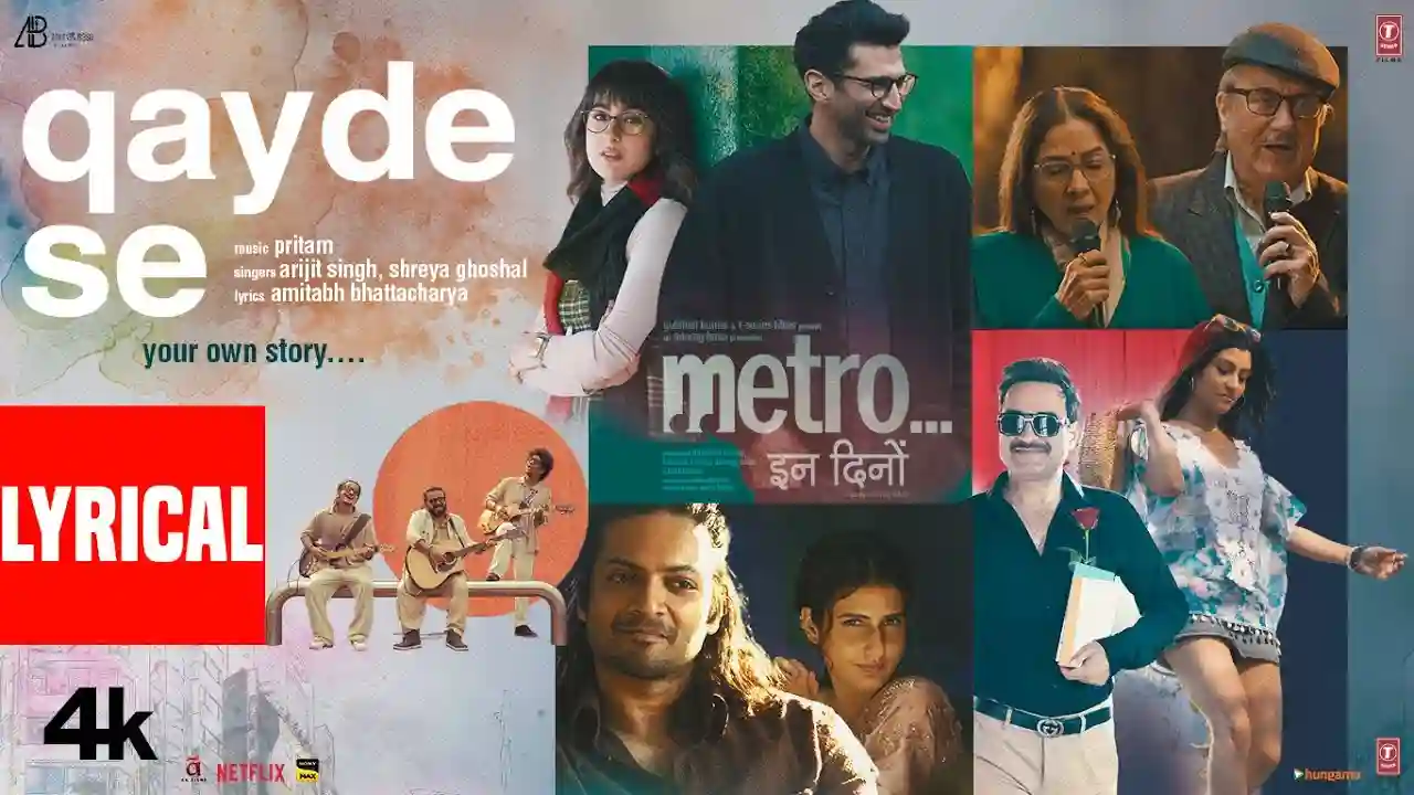 Qayde Se Song Poster from Metro In Dino