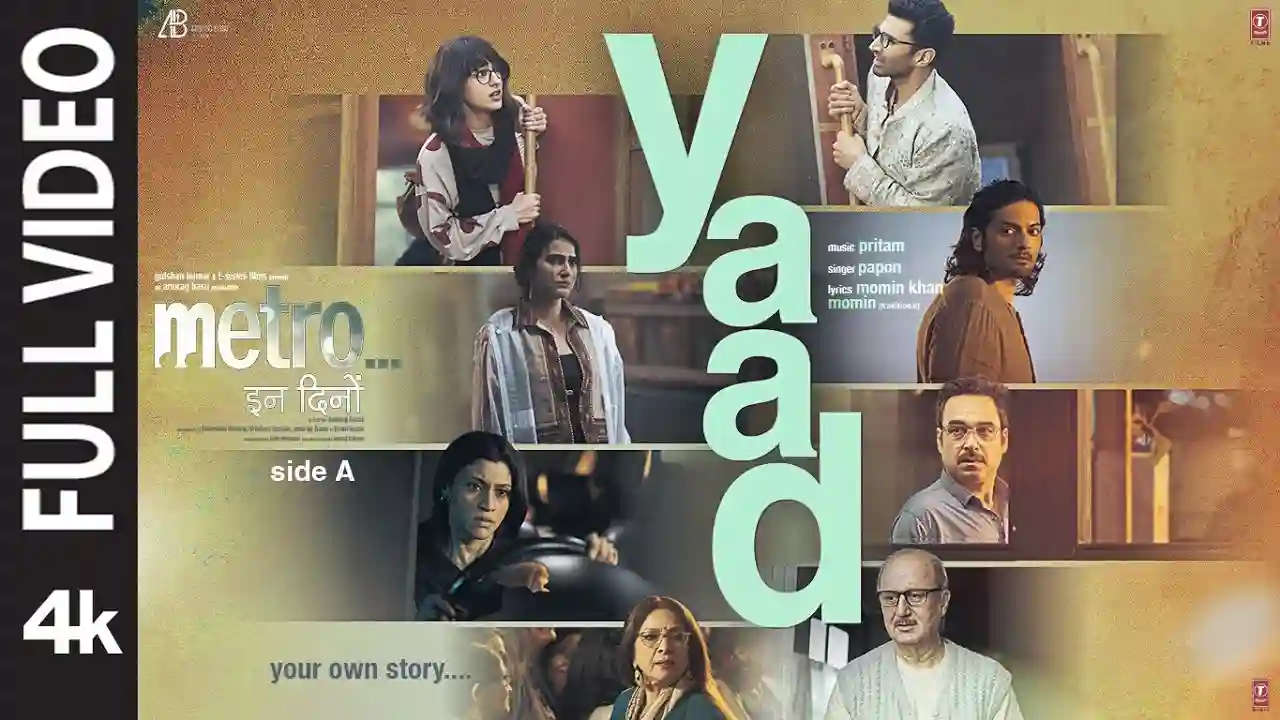 Yaad Song Poster from Metro In Dino