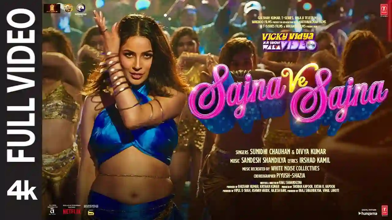 Sajna Ve Sajna Song Poster from Vicky Vidya Ka Woh Wala Video