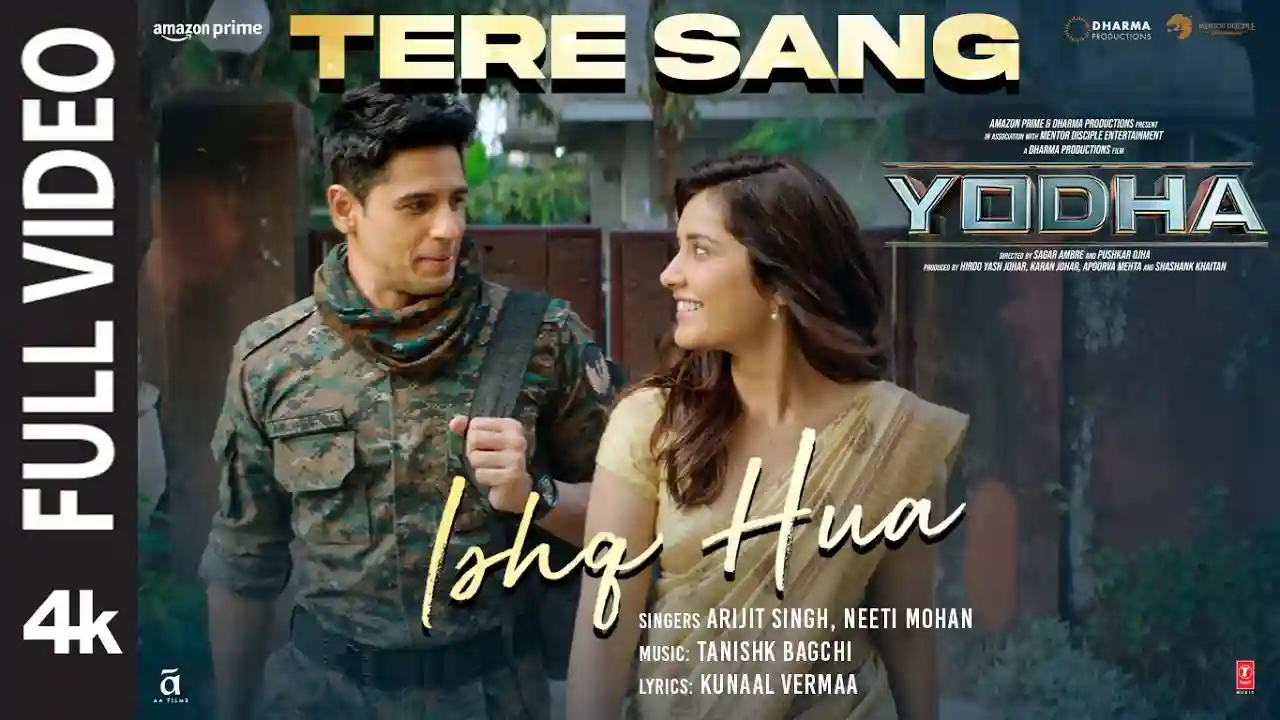 Tere Sang Ishq Hua Song Poster from Yodha