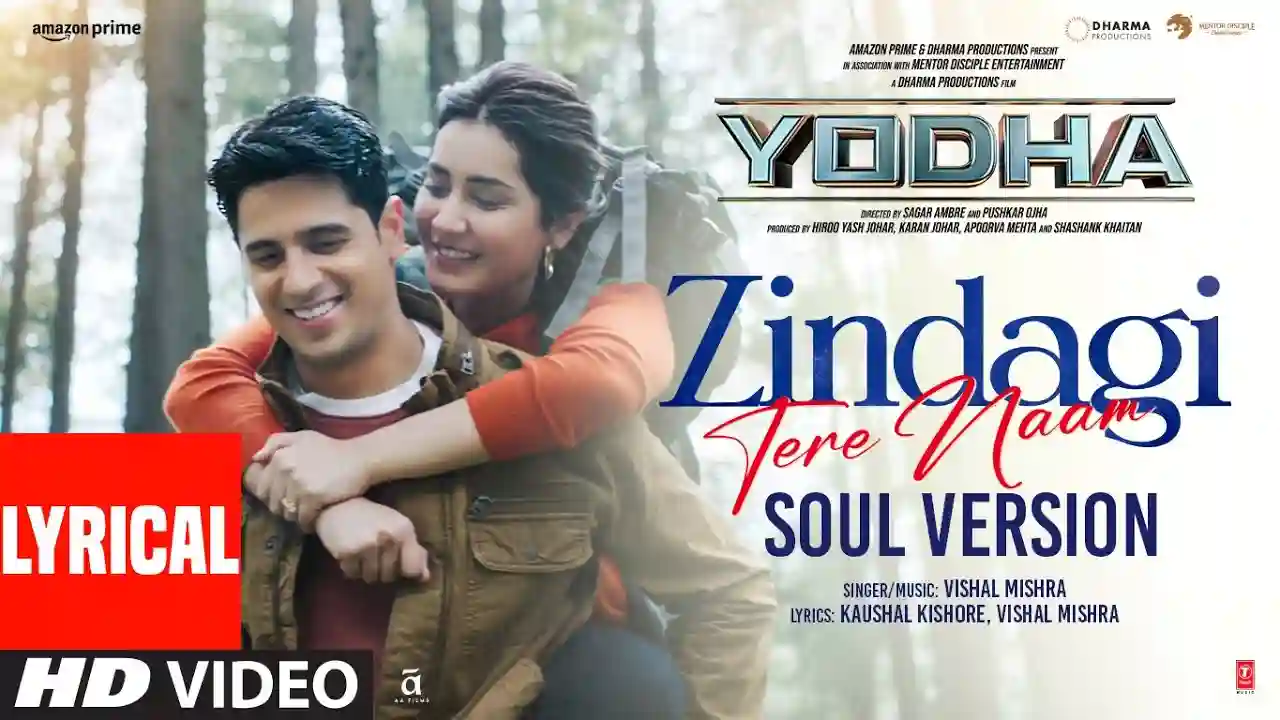 Zindagi Tere Naam Soul Version Song Poster from Yodha