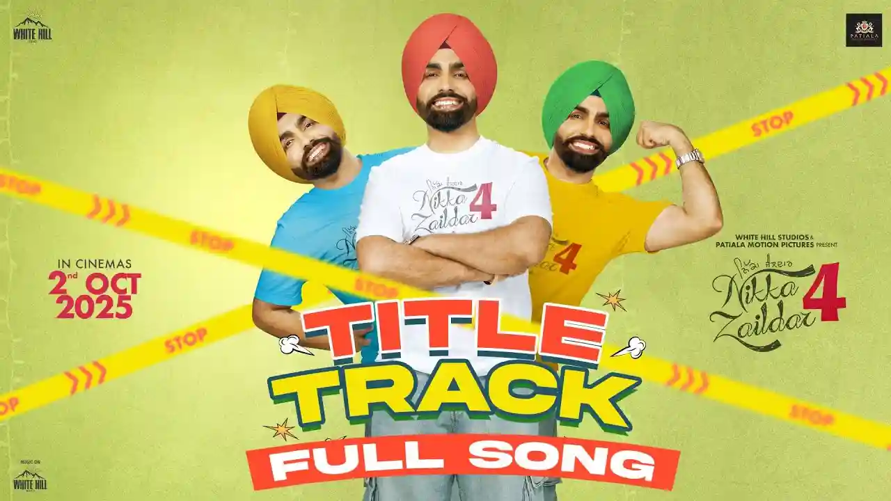 Nikka Zaildar 4 Title Track Song Poster from Nikka Zaildar 4 - Navi Sran