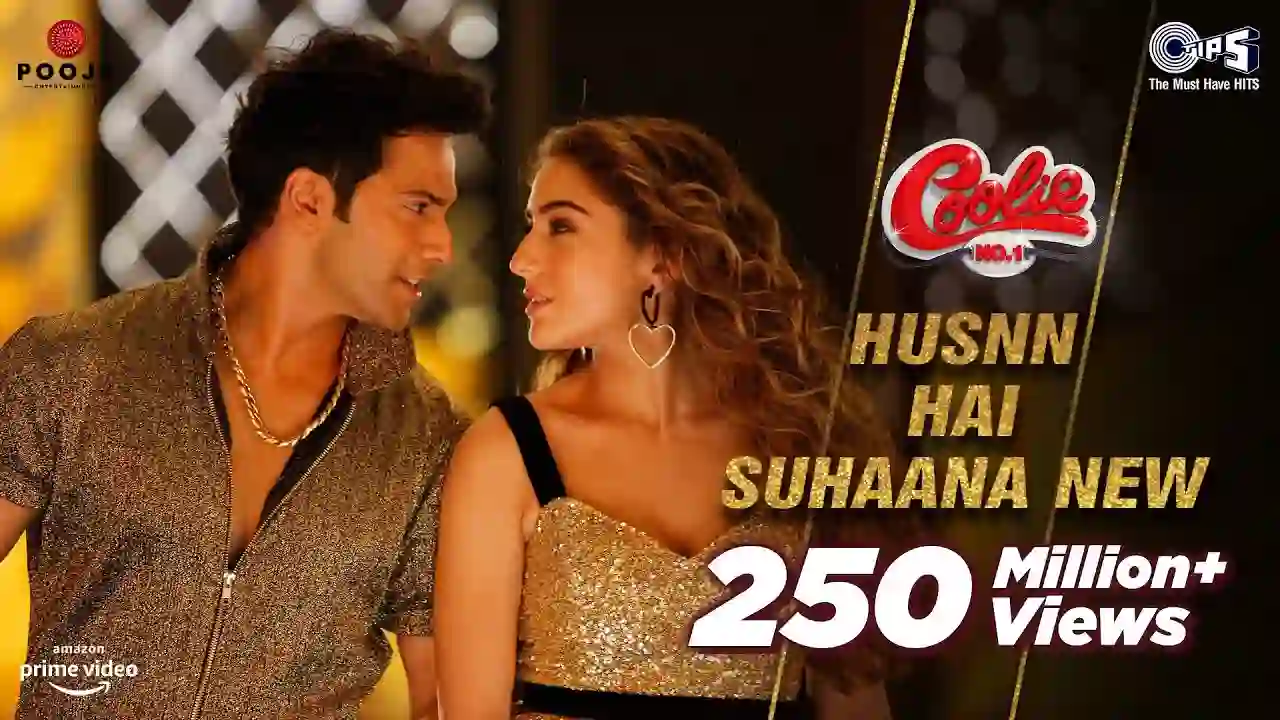 Husn Hai Suhana Song Poster from Coolie No. 1