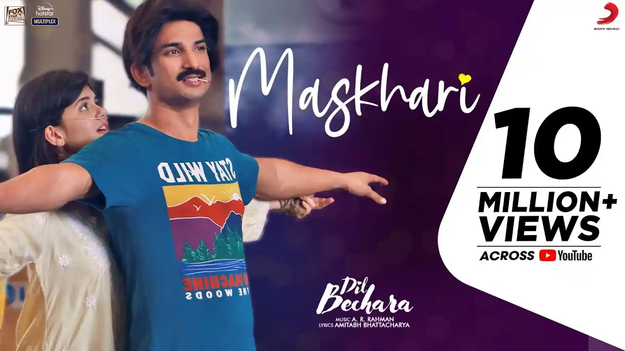 Maskhari Song Poster from Dil Bechara
