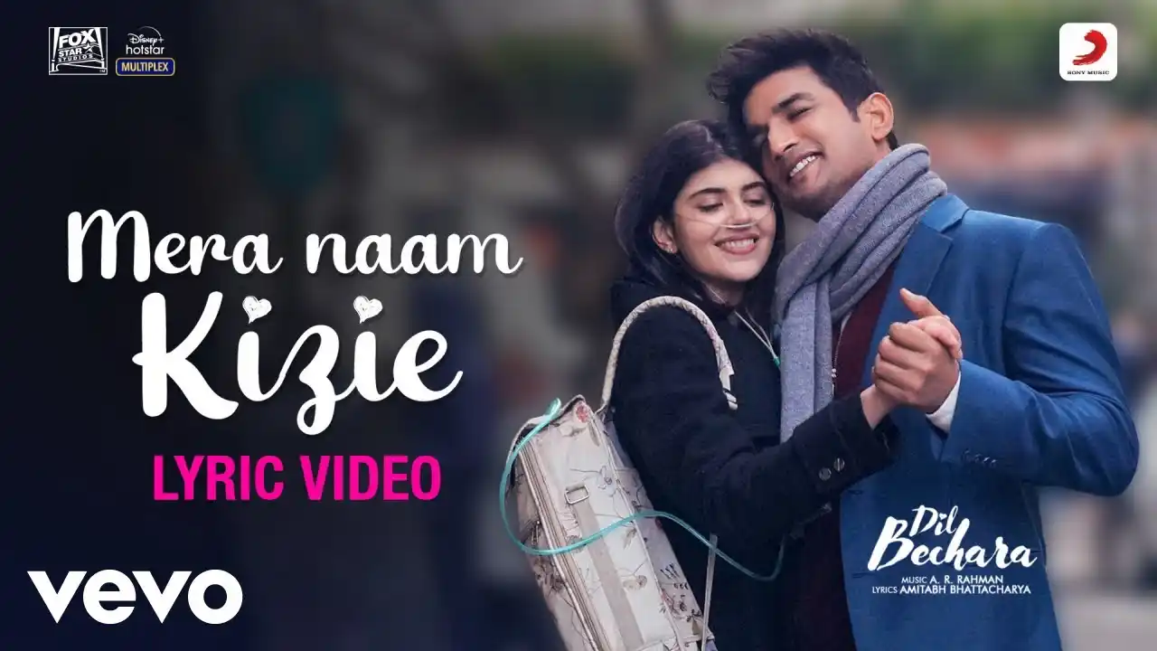 Mera Naam Kizie Song Poster from Dil Bechara