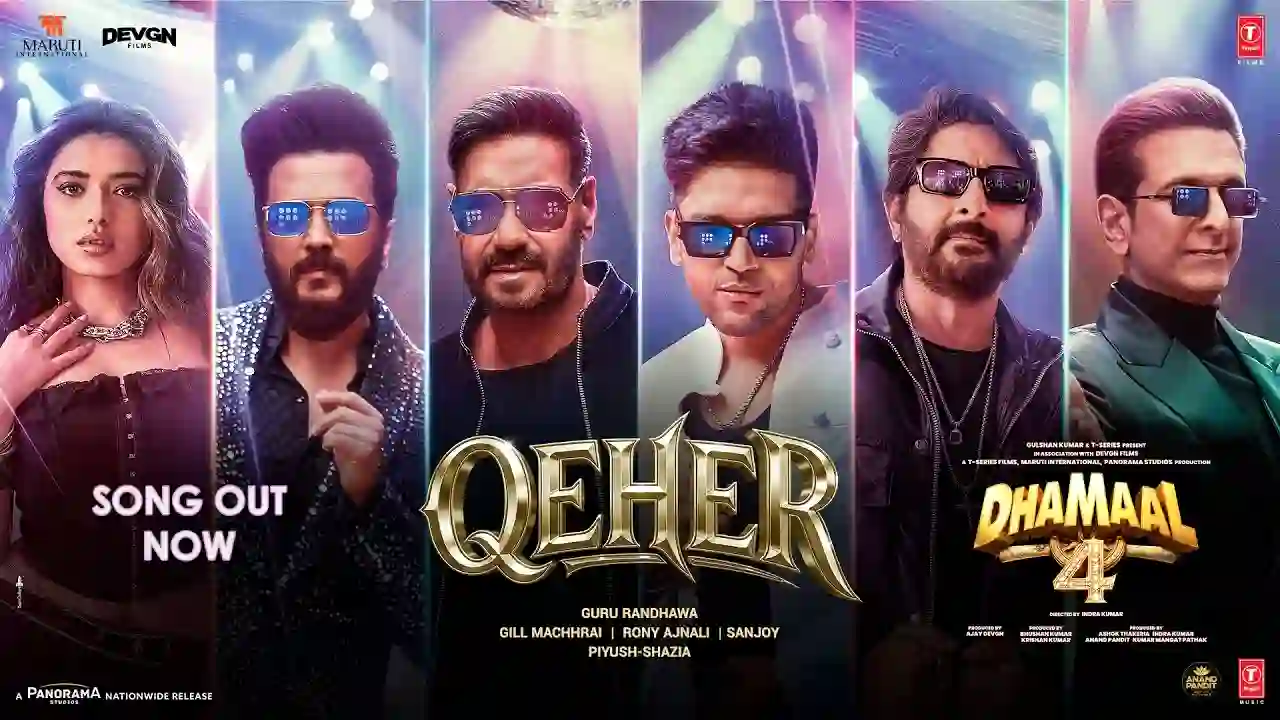 Qeher Song Poster from Dhamaal 4