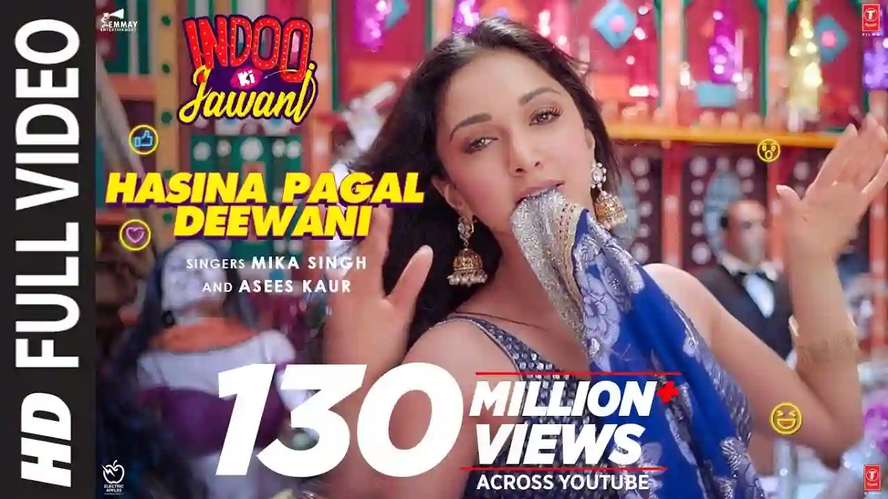 Hasina Pagal Deewani - Sawan Mein Lag Gayi Aag Song Poster from Indoo Ki Jawani