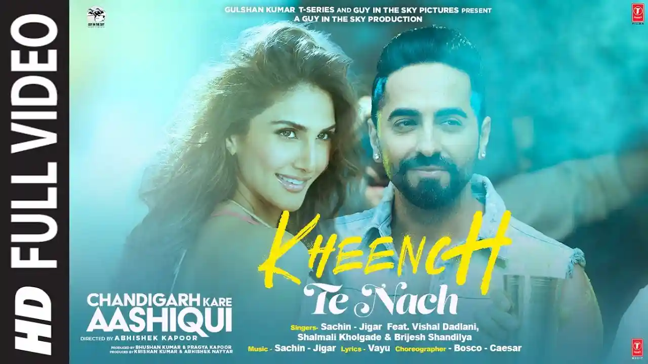 Kheench Te Nach Song Poster from Chandigarh Kare Aashiqui