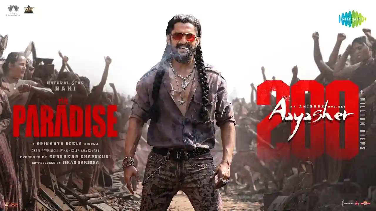 Aaya Sher Song Poster from The Paradise Telugu