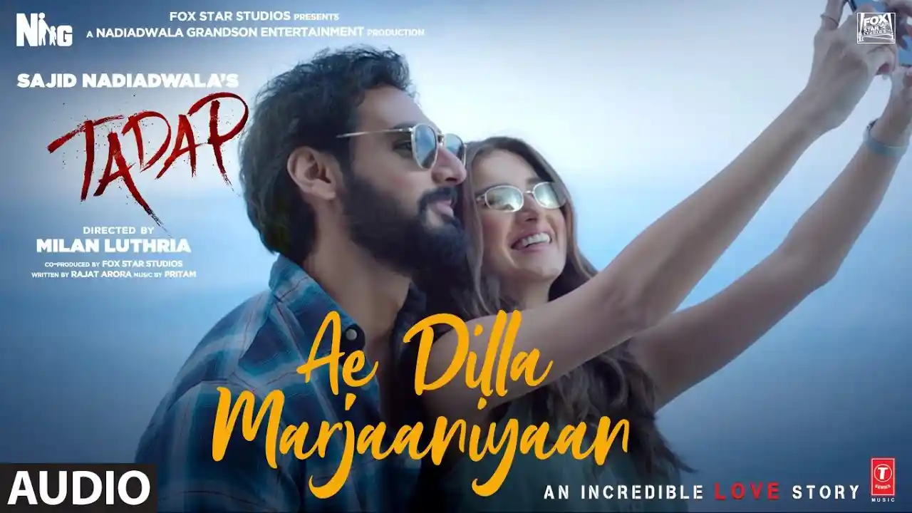 Ae Dilla Marjaaniyaan Song Poster from Tadap
