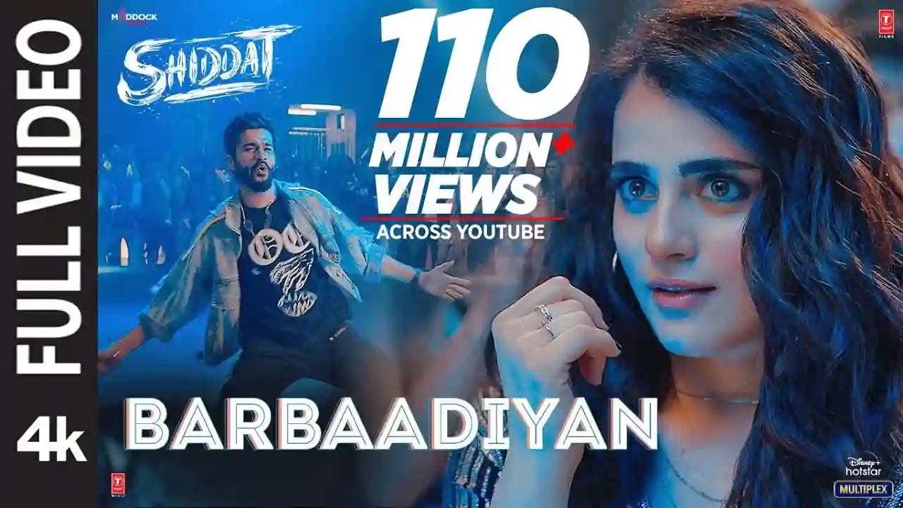 Barbaadiyan Song Poster from Shiddat