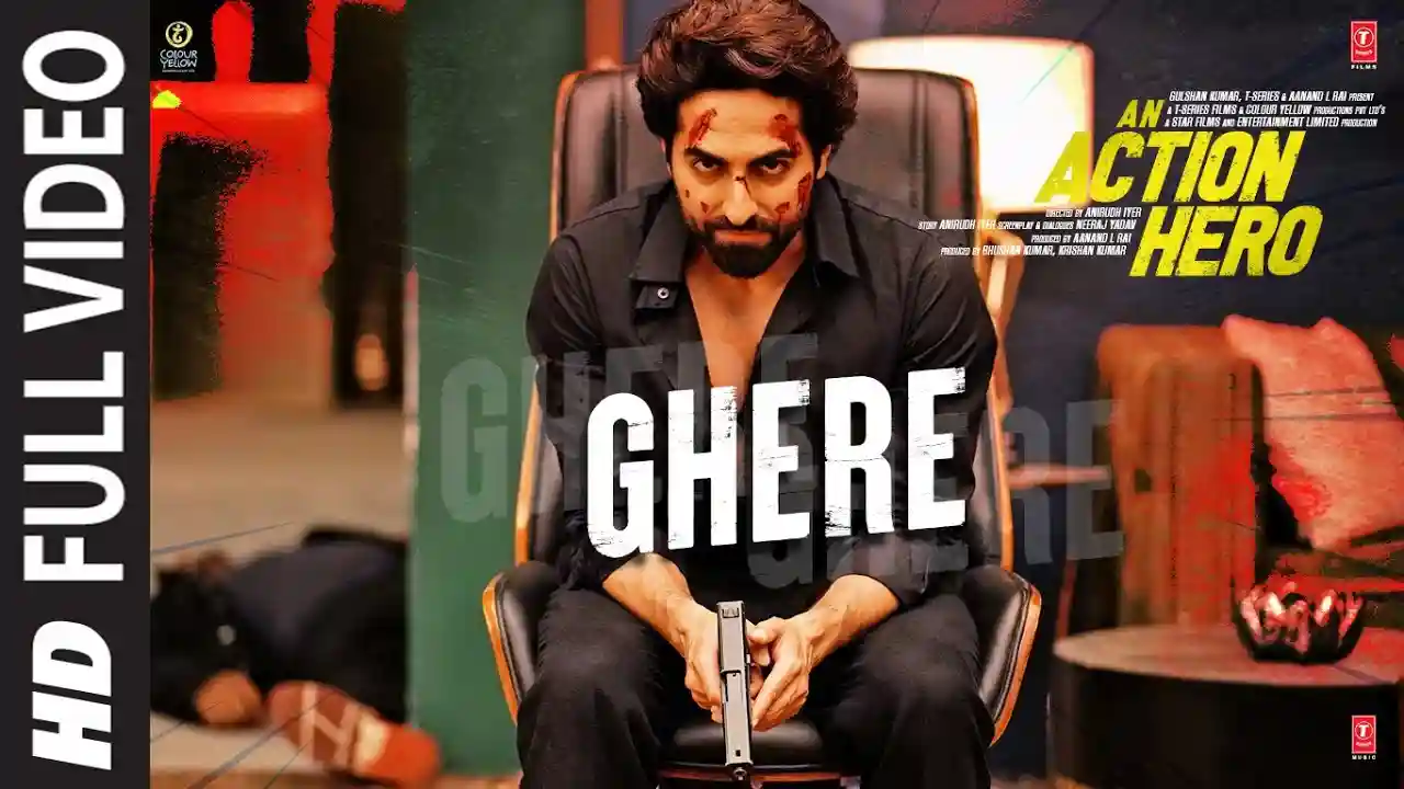 Rakh Li Raat Aj Ghere Mein Song Poster from An Action Hero