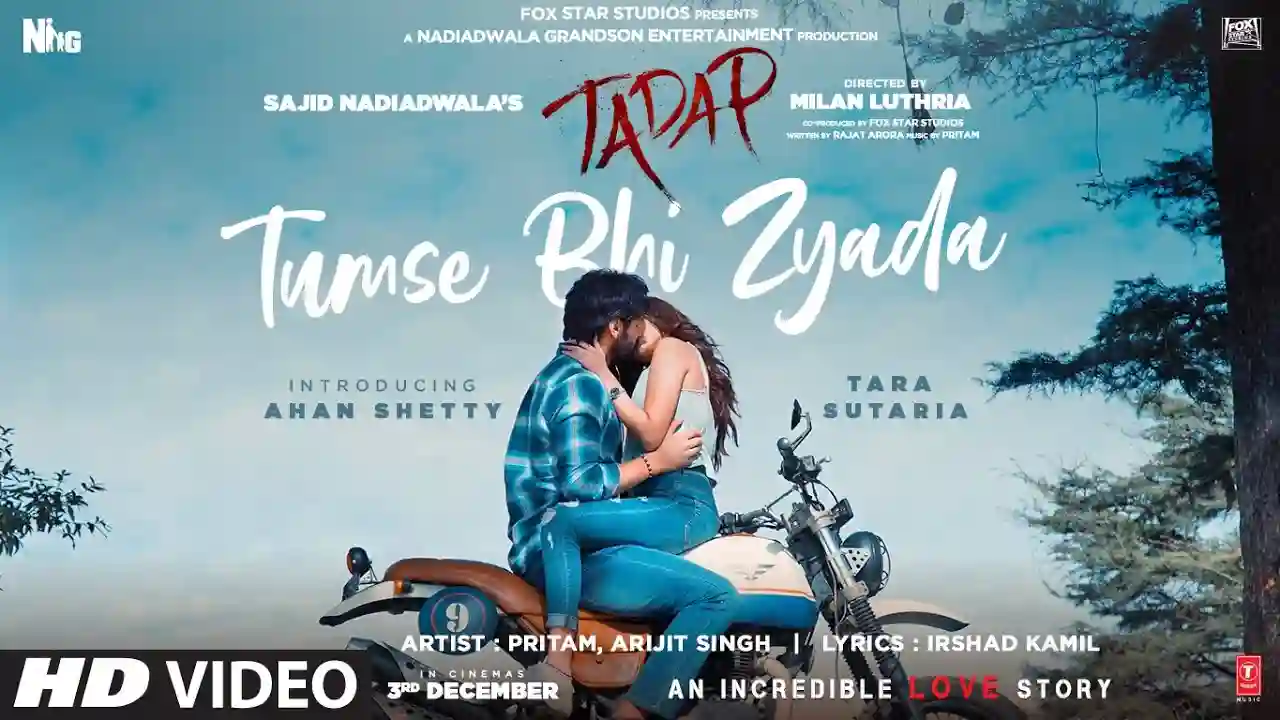 Tumse Bhi Zyada Song Poster from Tadap