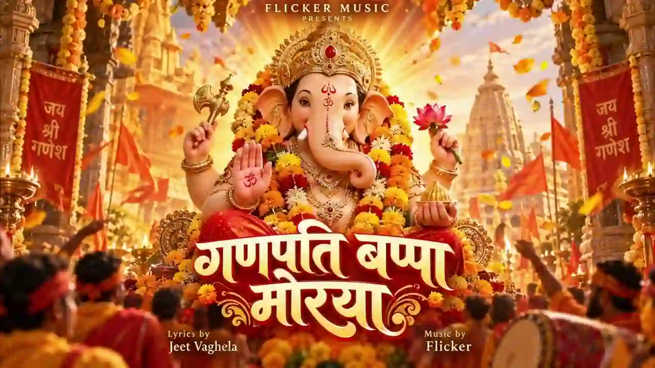 Ganpati Bappa Moriya - Reprise Version Song Poster from Flicker Music