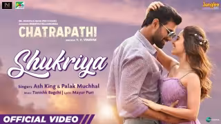 Shukriya Song Poster from Chatrapathi