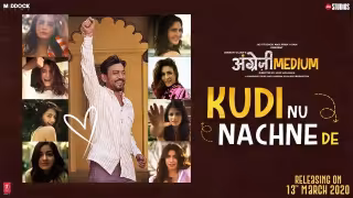 Kudi Nu Nachne De Song Poster from Angrezi Medium