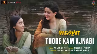 Thode Kam Ajnabi Song Poster from Pagglait