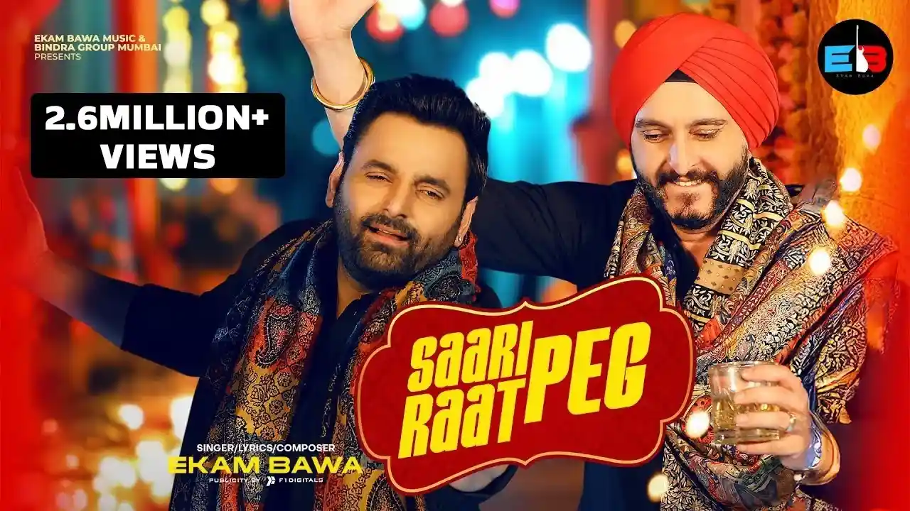 Saari Raat Peg Lyrics Song Cover Picture | Ekam Bawa, Vaishli Chaudhary